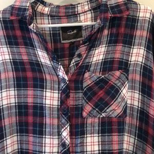 Rails dolman sleeve plaid shirt sz S